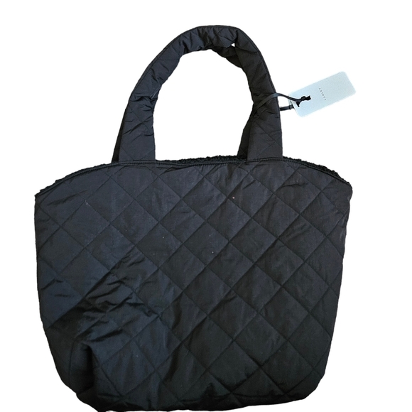 Varley Womens Amos Black Reversible Quilted Tote NWT - Picture 7 of 7